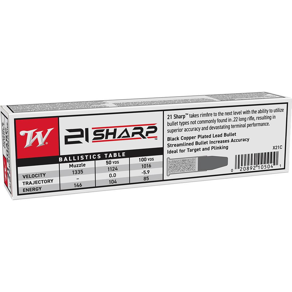 Winchester Game & Target .21 Sharp 37 grain LEAD SOLID ammunition