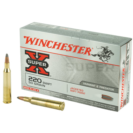 Winchester Super-X .220 Swift 50 grain Jacketed Soft Point ammunition