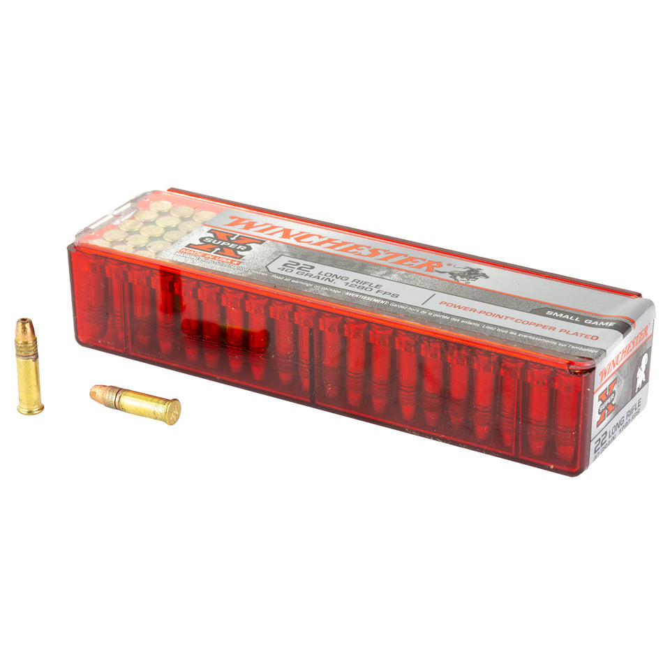 Winchester Super X Power-Point Copper Plated 40 Grain .22 Long Rifle 1280 fps