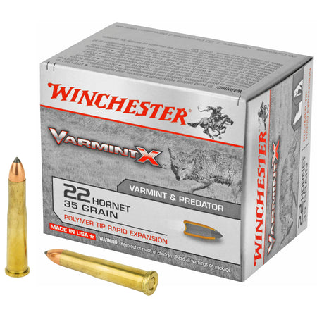 Winchester Varmint X .22 Hornet 35 grain Polymer Tip Rapid Expansion ammunition