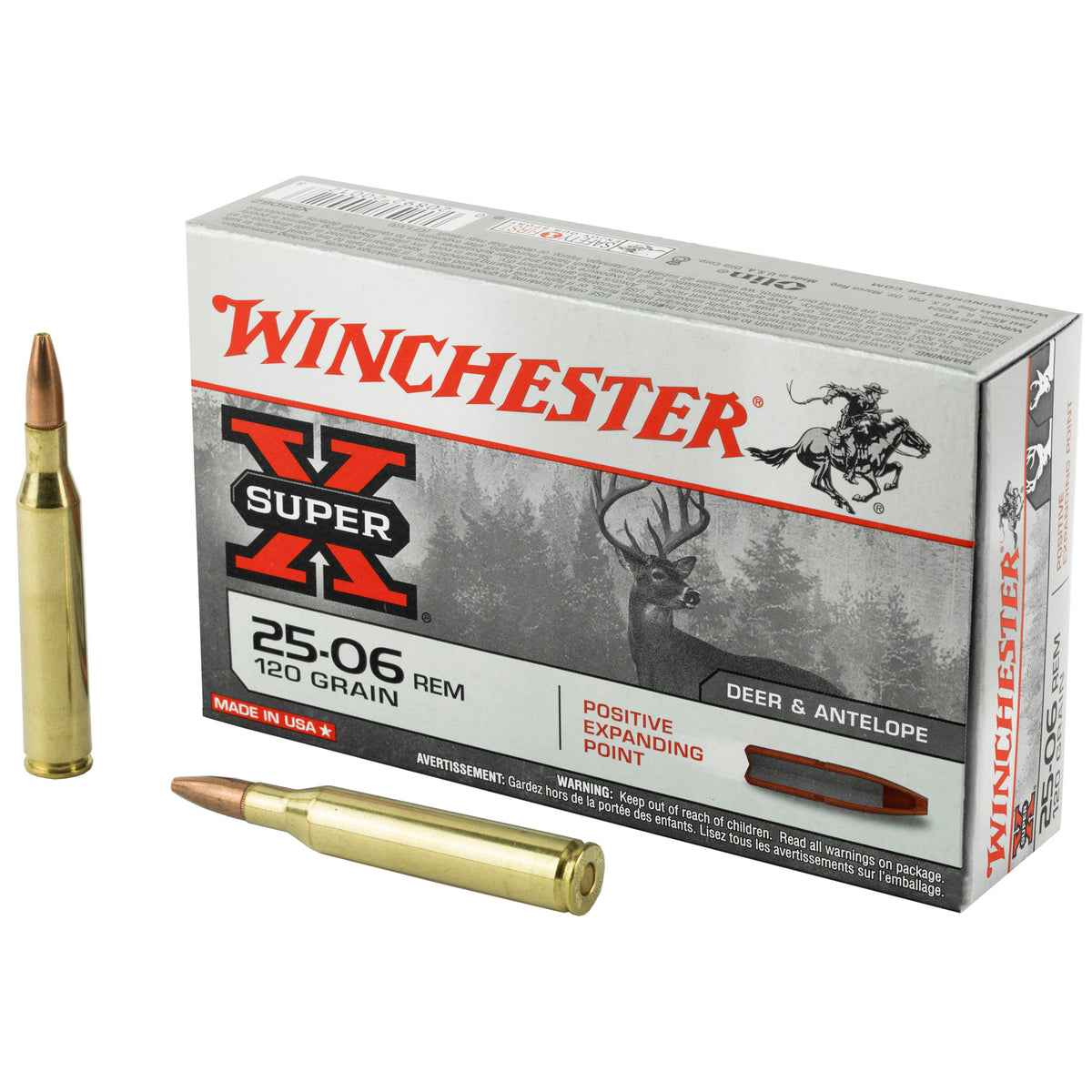 Winchester Super-X .25-06 Remington 120 grain Positive Expanding Point ammunition