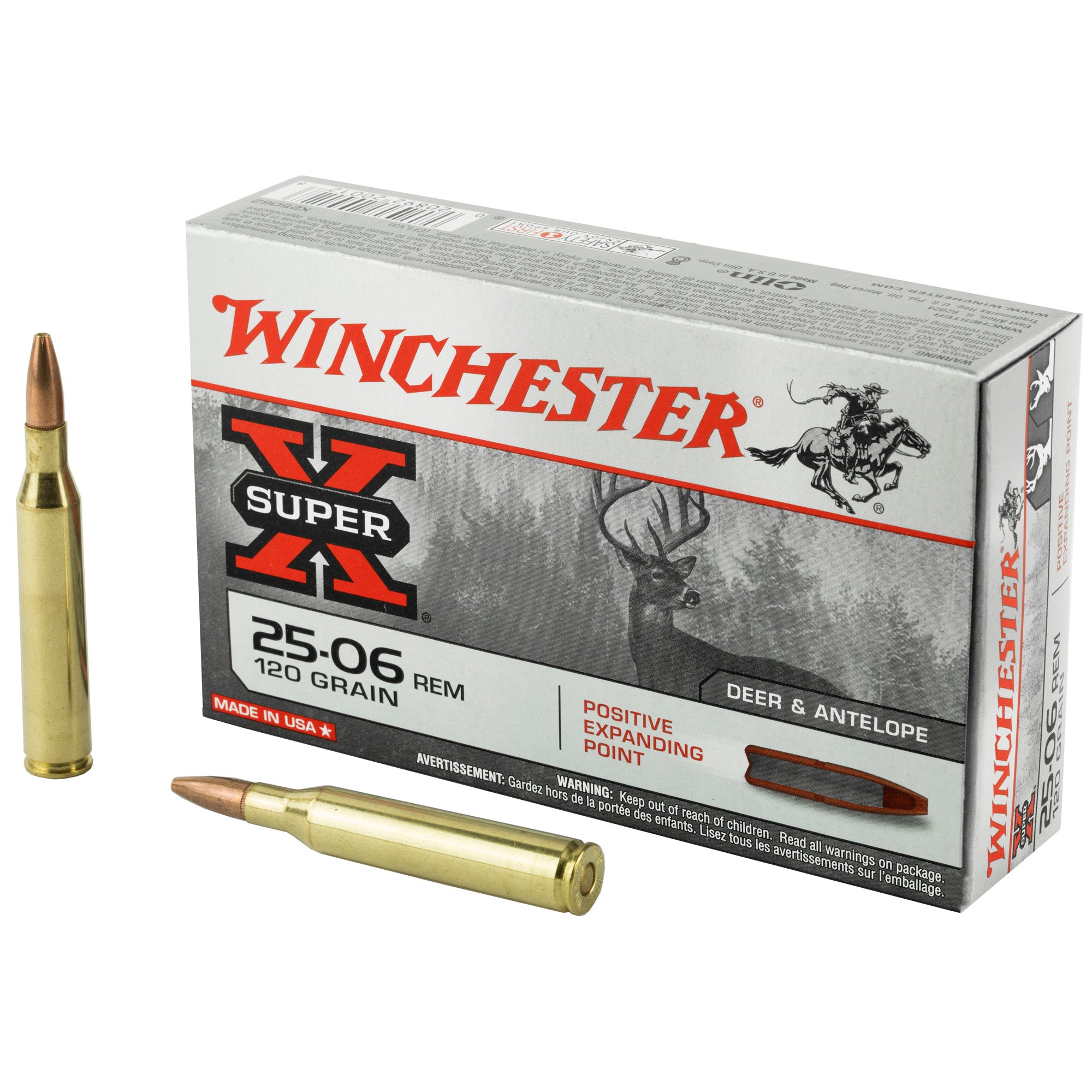 Winchester Super-X .25-06 Remington 120 grain Positive Expanding Point ammunition
