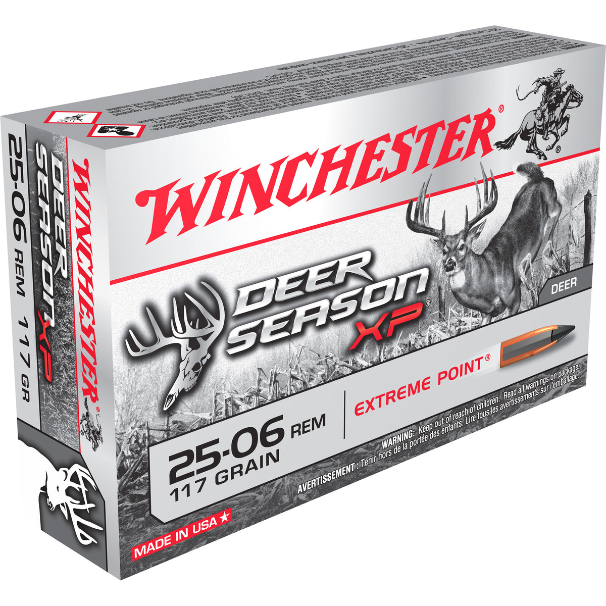 Winchester DEER SEASON XP Extreme Point 117 Grain .25-06 Remington 3100 fps