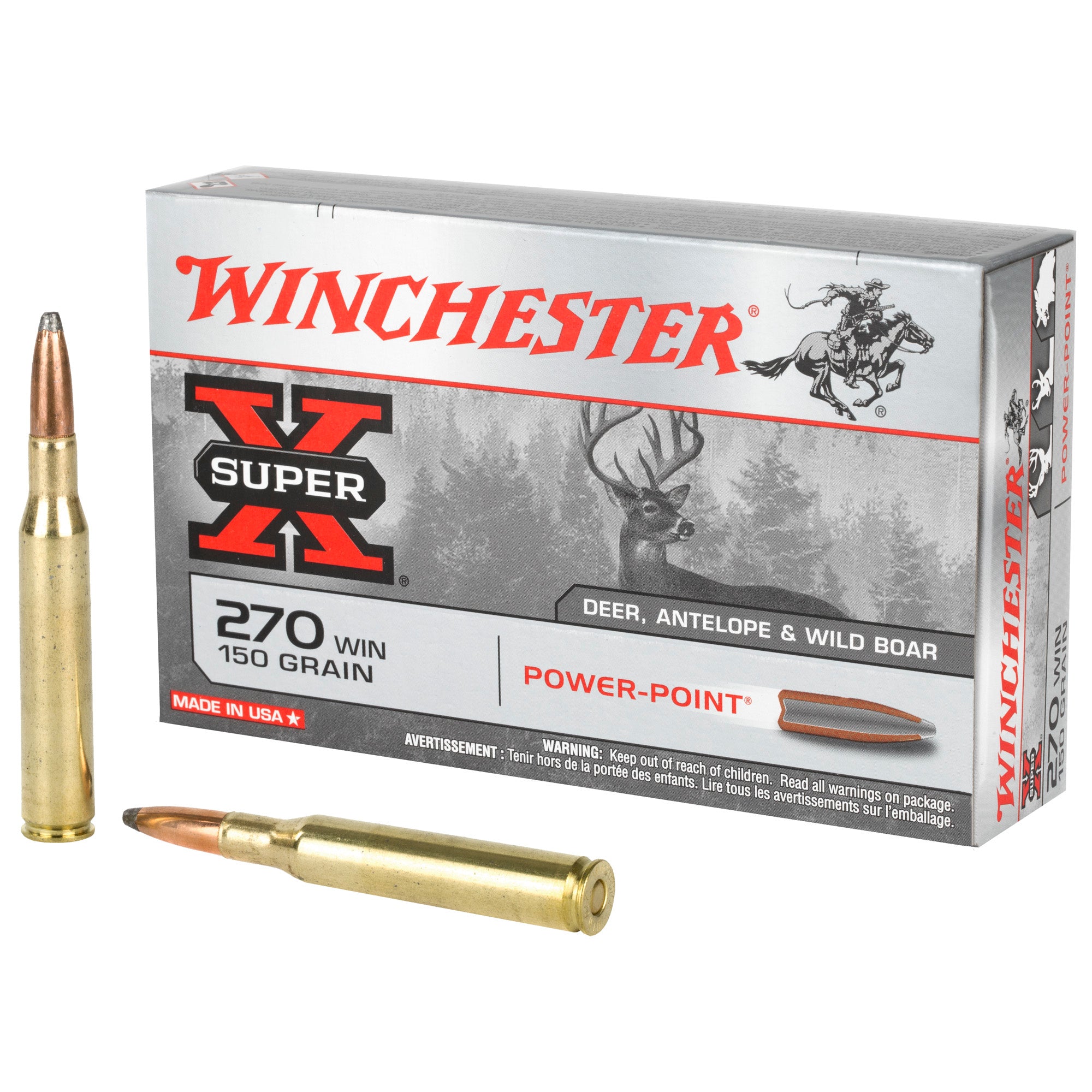 Winchester Super-X Power-Point 150 Grain .270 Winchester 2850 fps