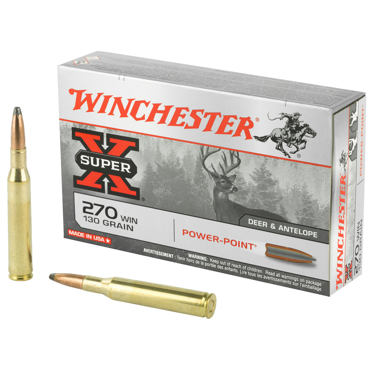 Winchester Super-X Power-Point 130 Grain .270 Winchester 3060 fps