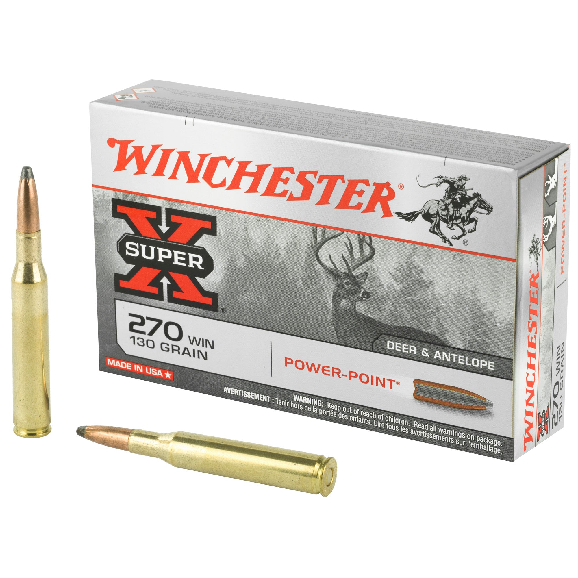 Winchester Super-X Power-Point 130 Grain .270 Winchester 3060 fps