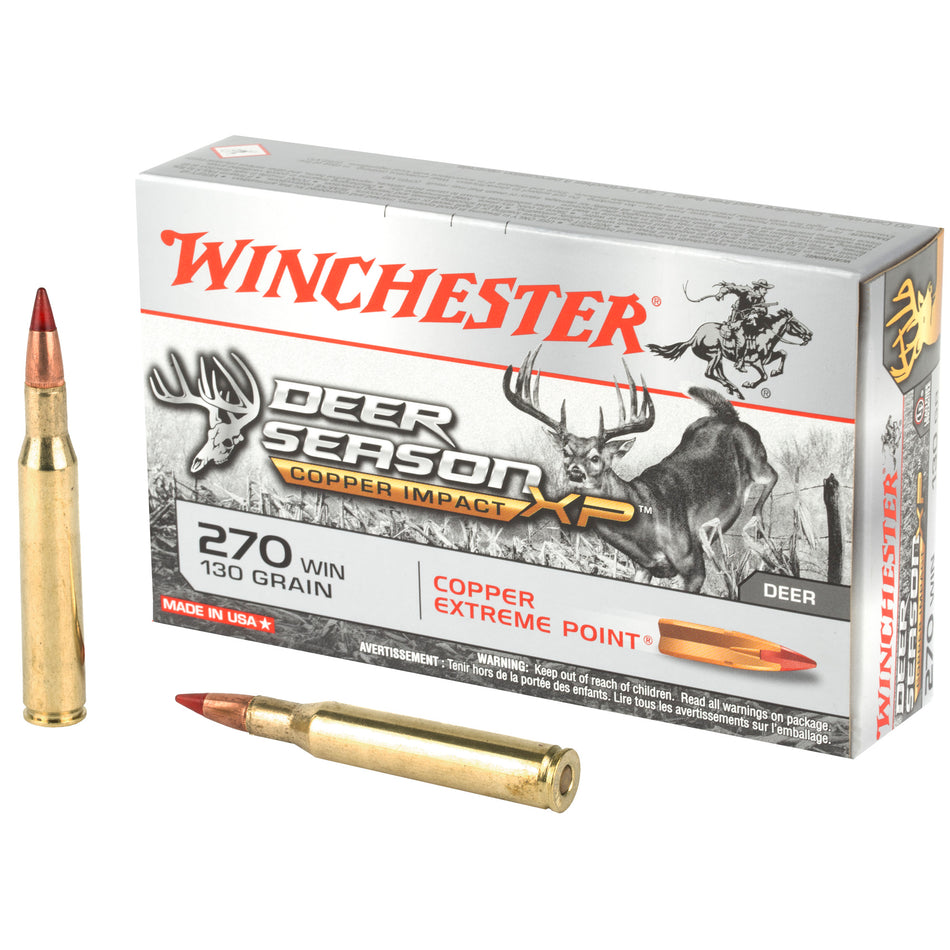 Winchester Copper Impact Copper Extreme Point Lead-Free 130 Grain .270 Winchester 3000 fps