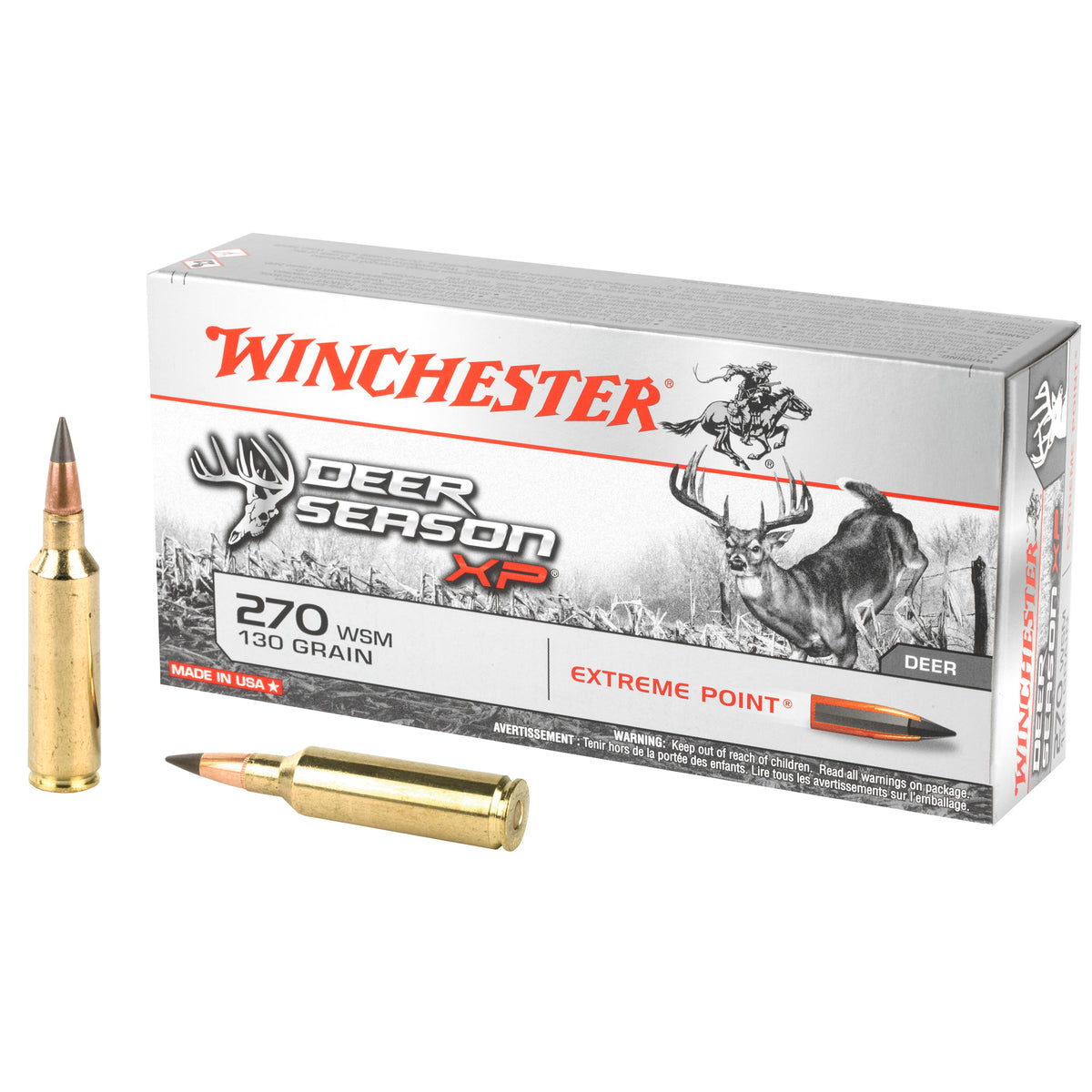Winchester Deer Season XP .270 WSM 130 grain Extreme Point ammunition