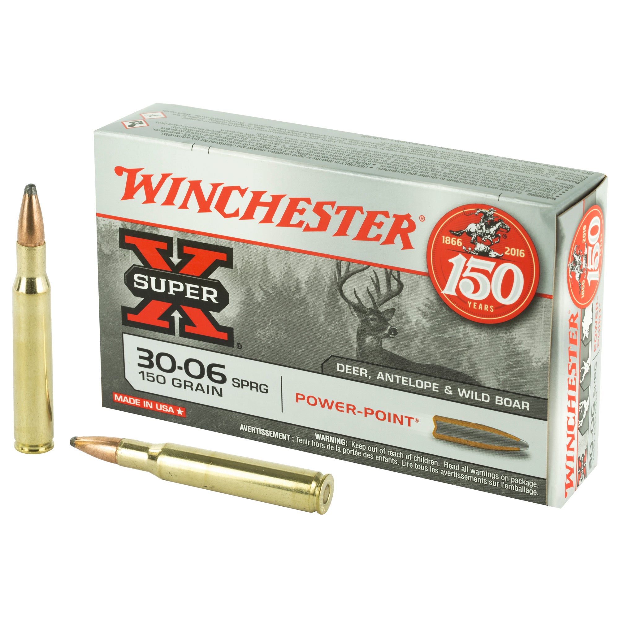 Winchester Super-X Power-Point Pointed Soft Point 150 Grain .30-06 Springfield 2920 fps
