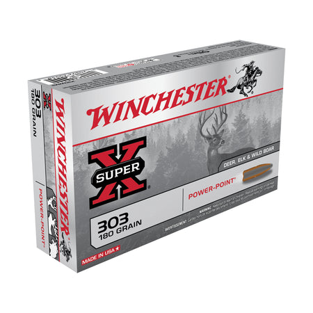 Winchester .303 British X303B1 Super-X Power-Point 180 Grain Pointed Soft Point PSP