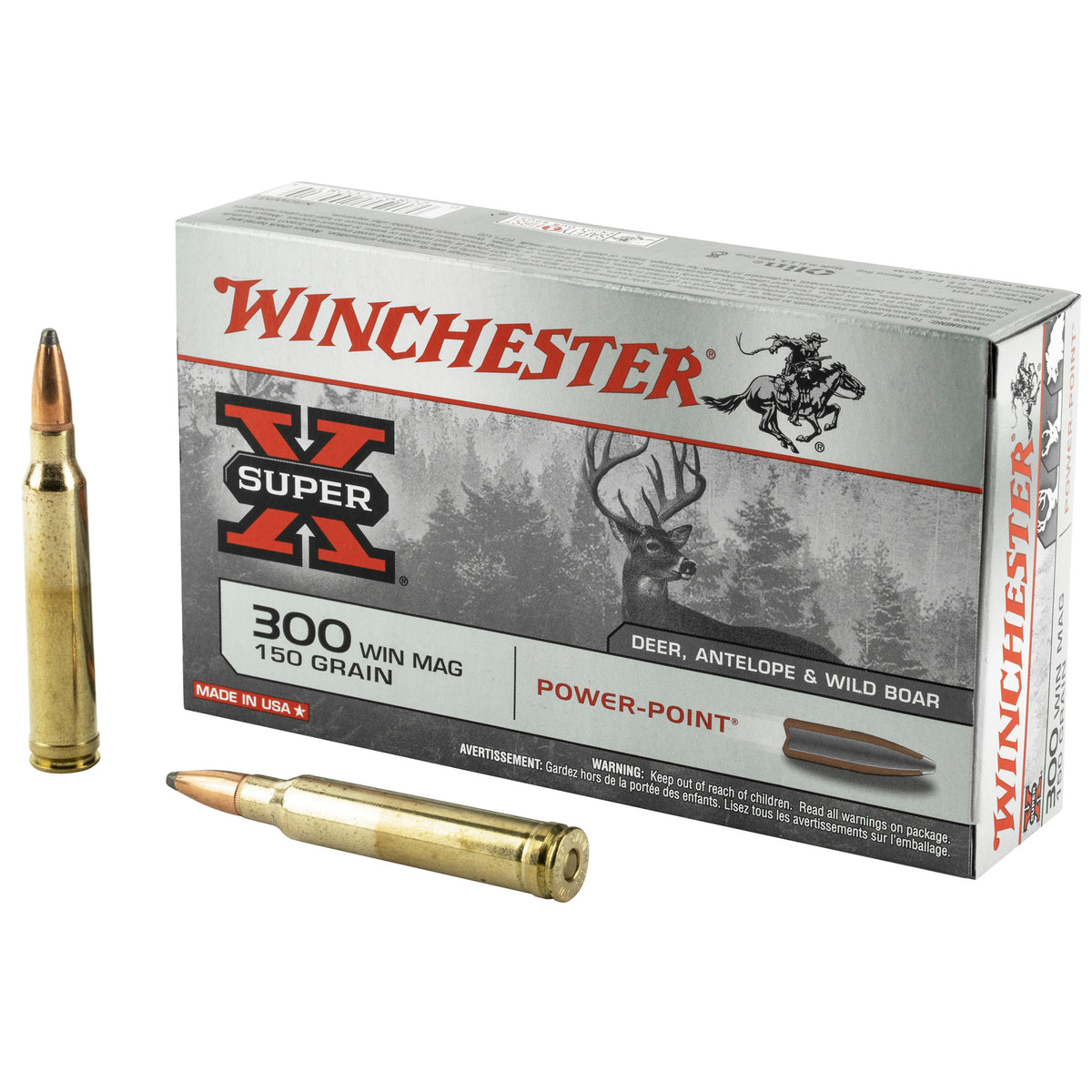 Winchester Super-X Power-Point .300 Winchester Mag 150 grain Pointed Soft Point ammunition