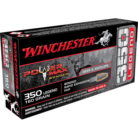 Winchester Power Max Bonded Bonded Rapid Expansion PHP 160 Grain .350 Legend 2225 fps