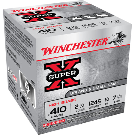 Winchester Super X HIGH BRASS Heavy Game Load Shotgun Ammo .410 Bore 2.5 in 1/2 oz #7.5
