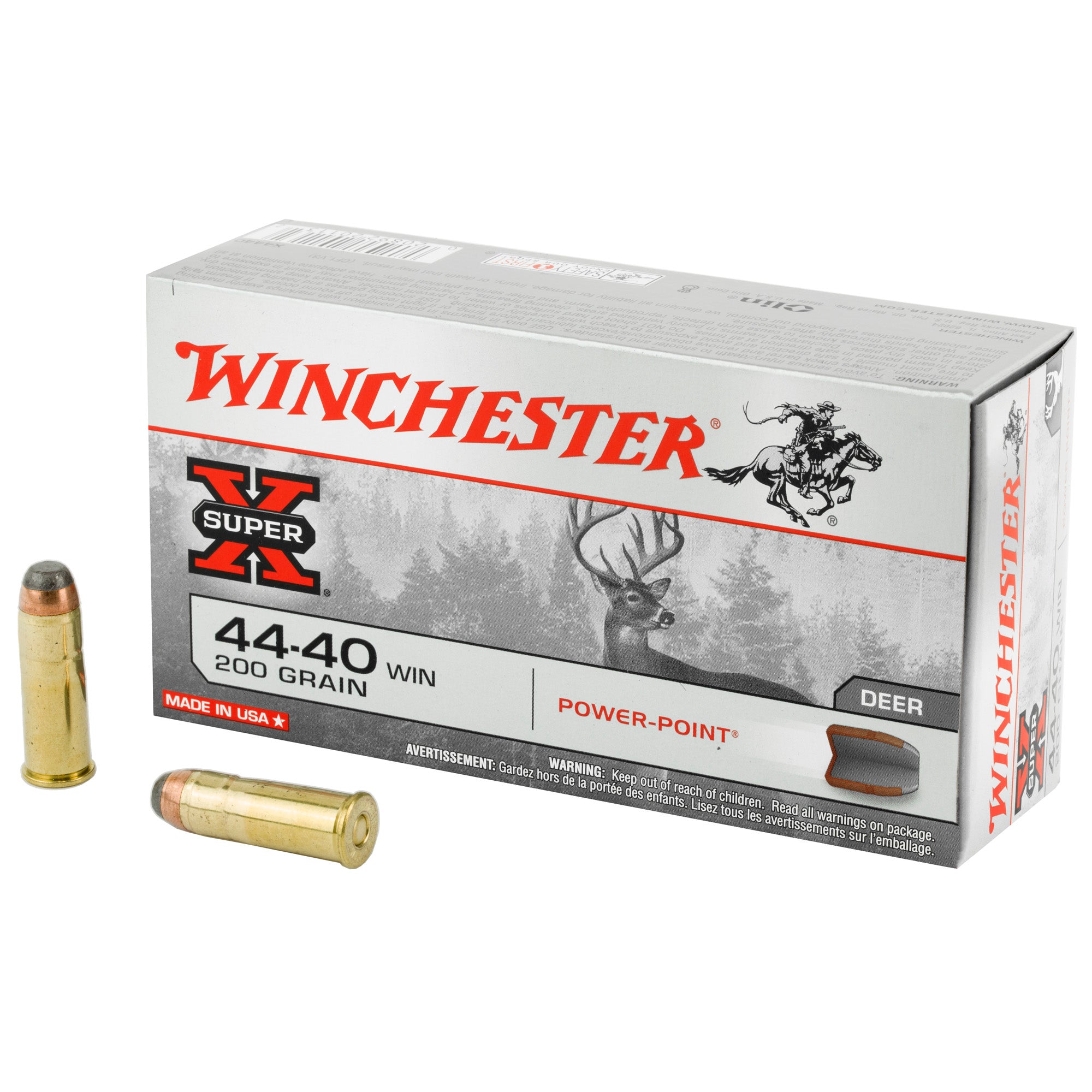 Winchester Super-X .44-40 Winchester 200 grain Power-Point ammunition