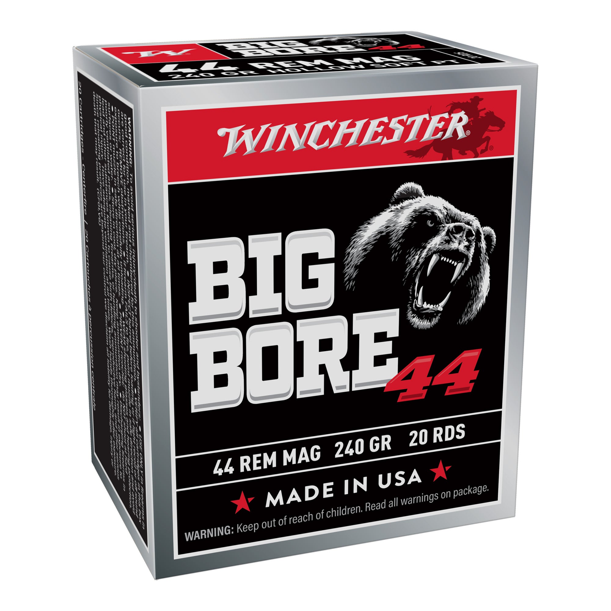 Winchester Big Bore Semi Jacketed Hollow Point 240 Grain .44 Magnum 1485 fps