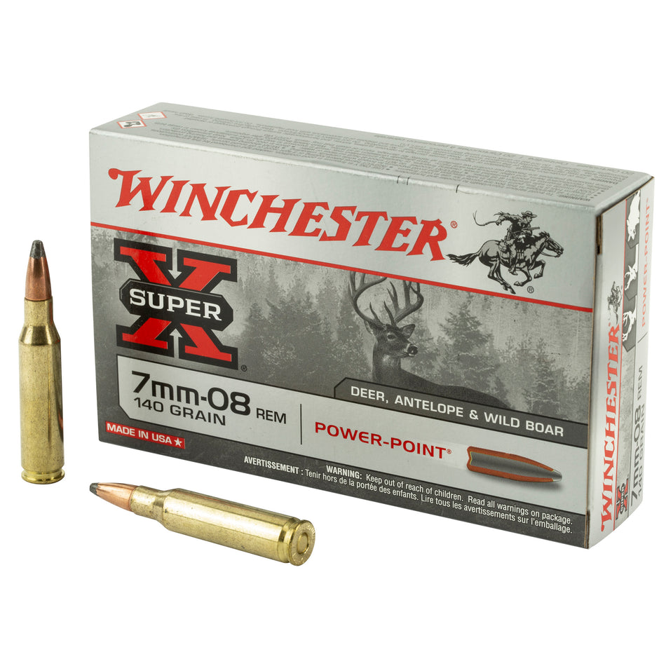 Winchester Super-X Power-Point Pointed Soft Point 140 Grain 7mm-08 Remington 2800 fps