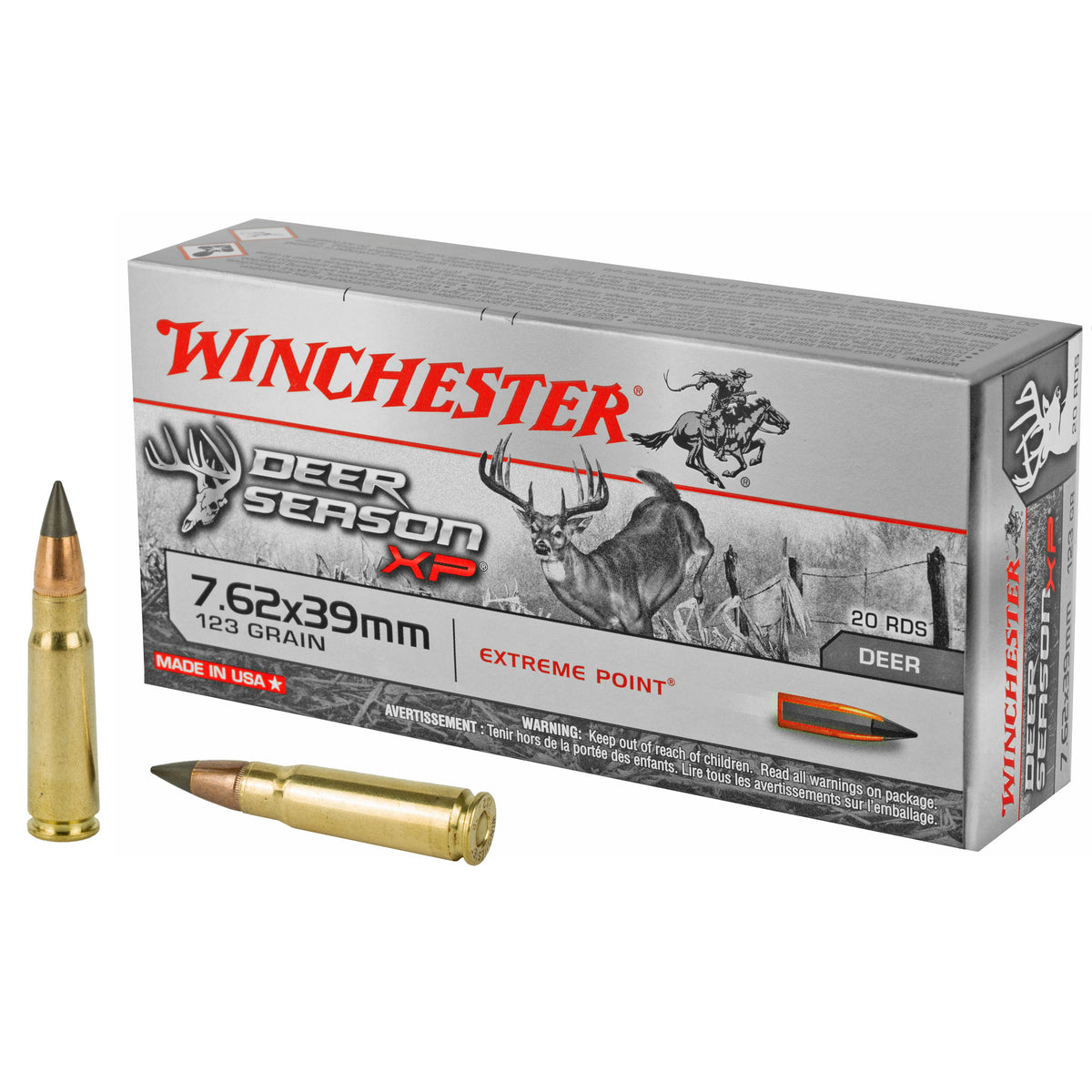 Winchester Deer Season XP 7.62x39mm 123 grain Extreme Point ammunition