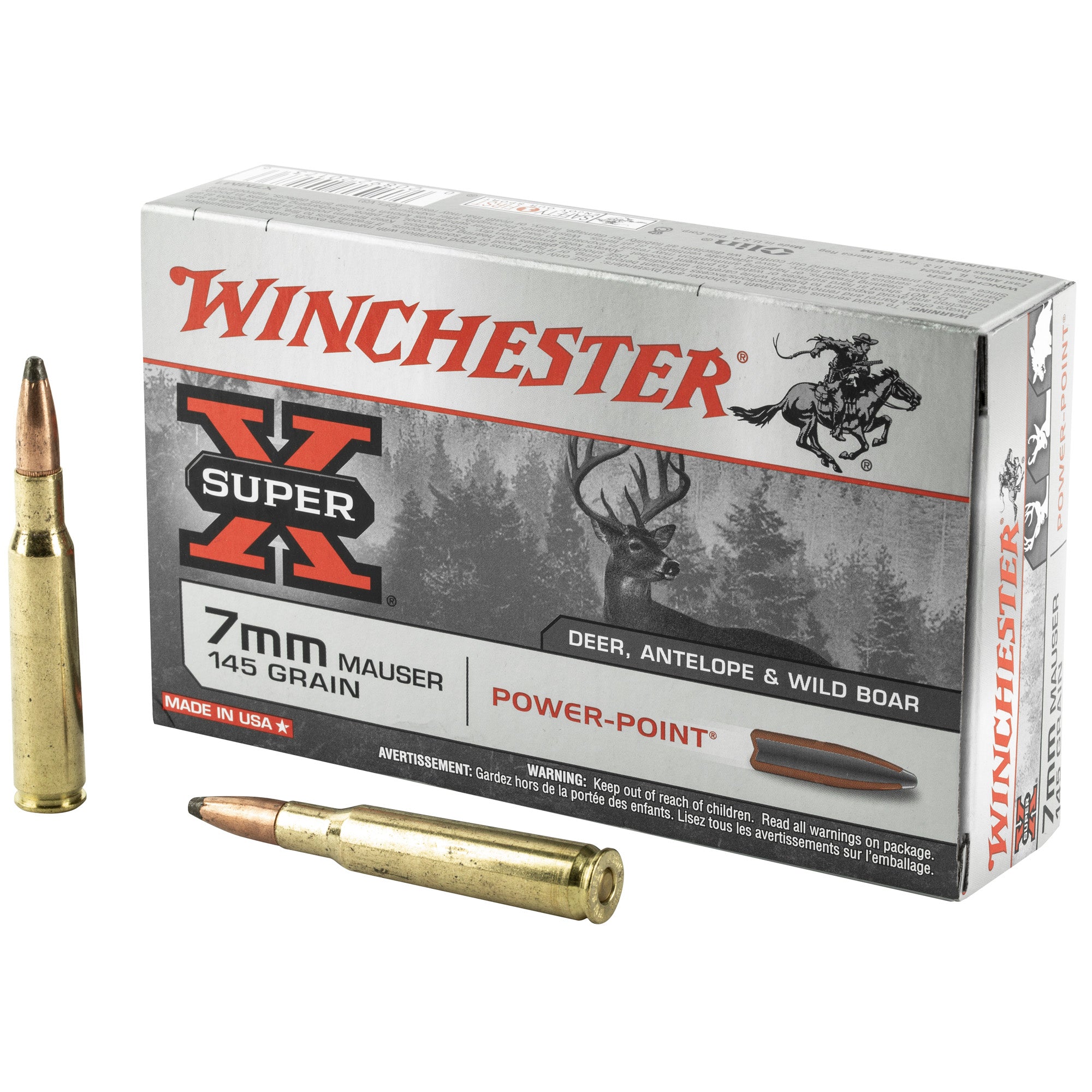Winchester Super X Power-Point 145 Grain 7mm Mauser 2660 fps