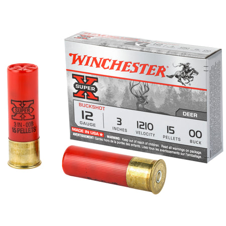 Winchester XB12300 Super X Buckshot 12 Gauge 3  #00 Buck 1210 fps
