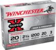 Winchester Super-X 20 Pellets Shotgun Ammo 20 Gauge 2.75 in 1-1/8 oz #3 Buck