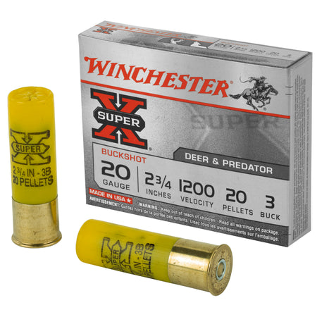 Winchester XB203 Super X Buckshot 20 Gauge 2-3/4  #3 Buck 1200 fps