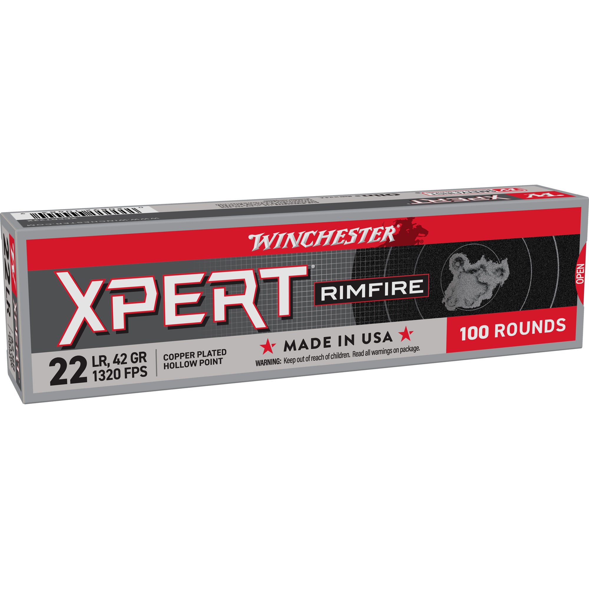 Winchester XPERT RIMFIRE Copper Plated Hollow Point 42 Grain .22 Long Rifle