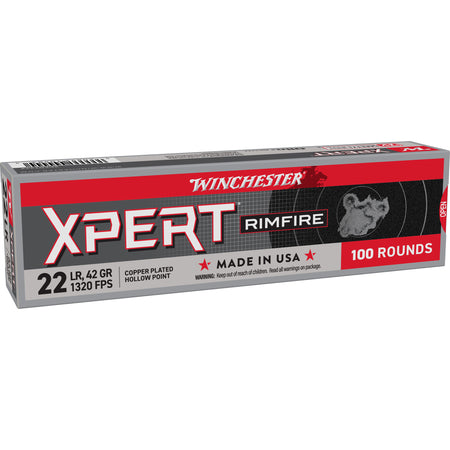 Winchester XPERT RIMFIRE Copper Plated Hollow Point 42 Grain .22 Long Rifle