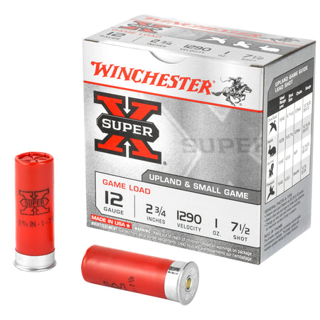Winchester Super-X Game Load 12 Gauge 2.75 in. 1 oz. 7.5 Shot 25 rd.