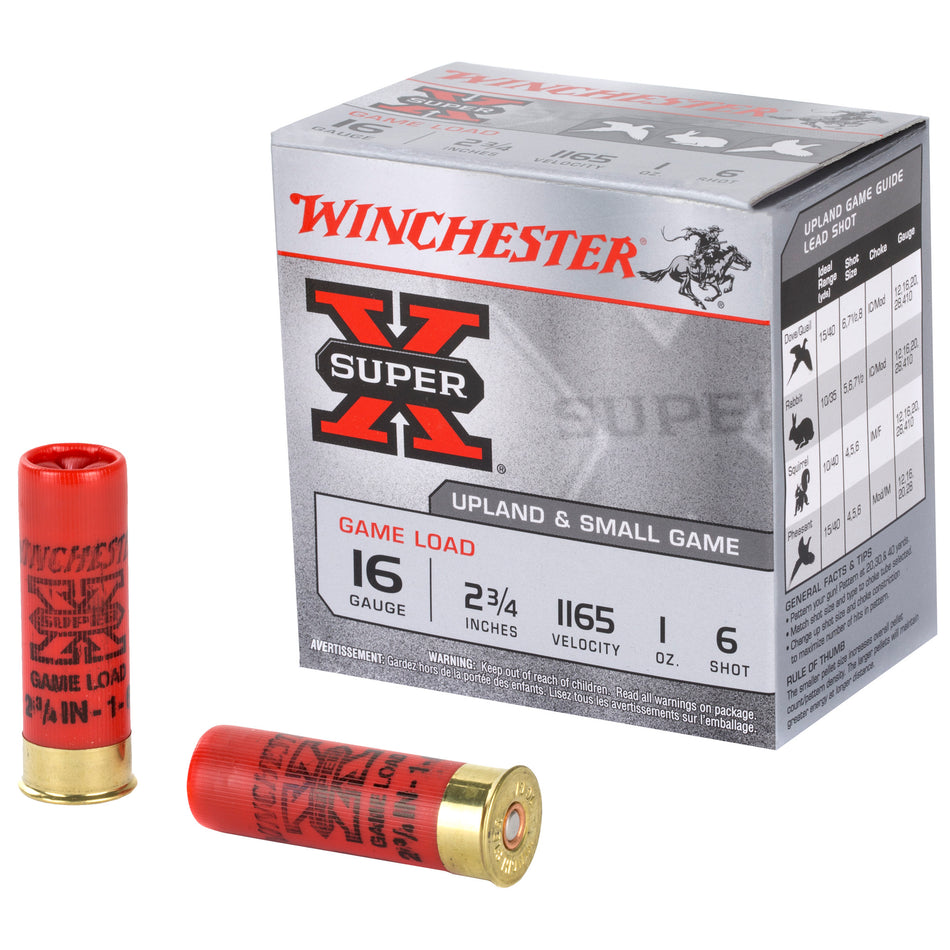 Winchester XU166A Super X Game Load 16 Gauge 2-3/4 1oz #6 1165 fps