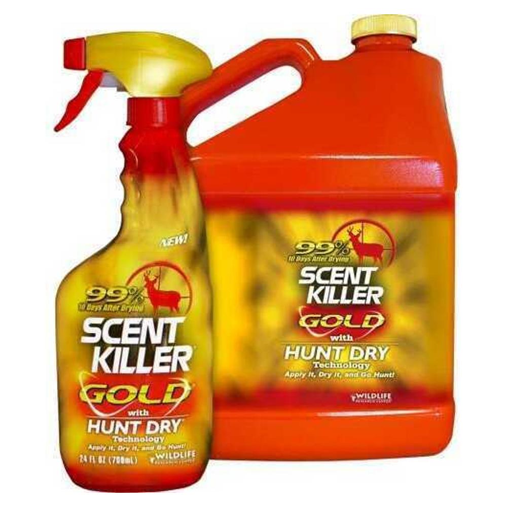 Wildlife Research Scent Killer Gold 24 oz Spray with 1 Gallon Refill Bottle