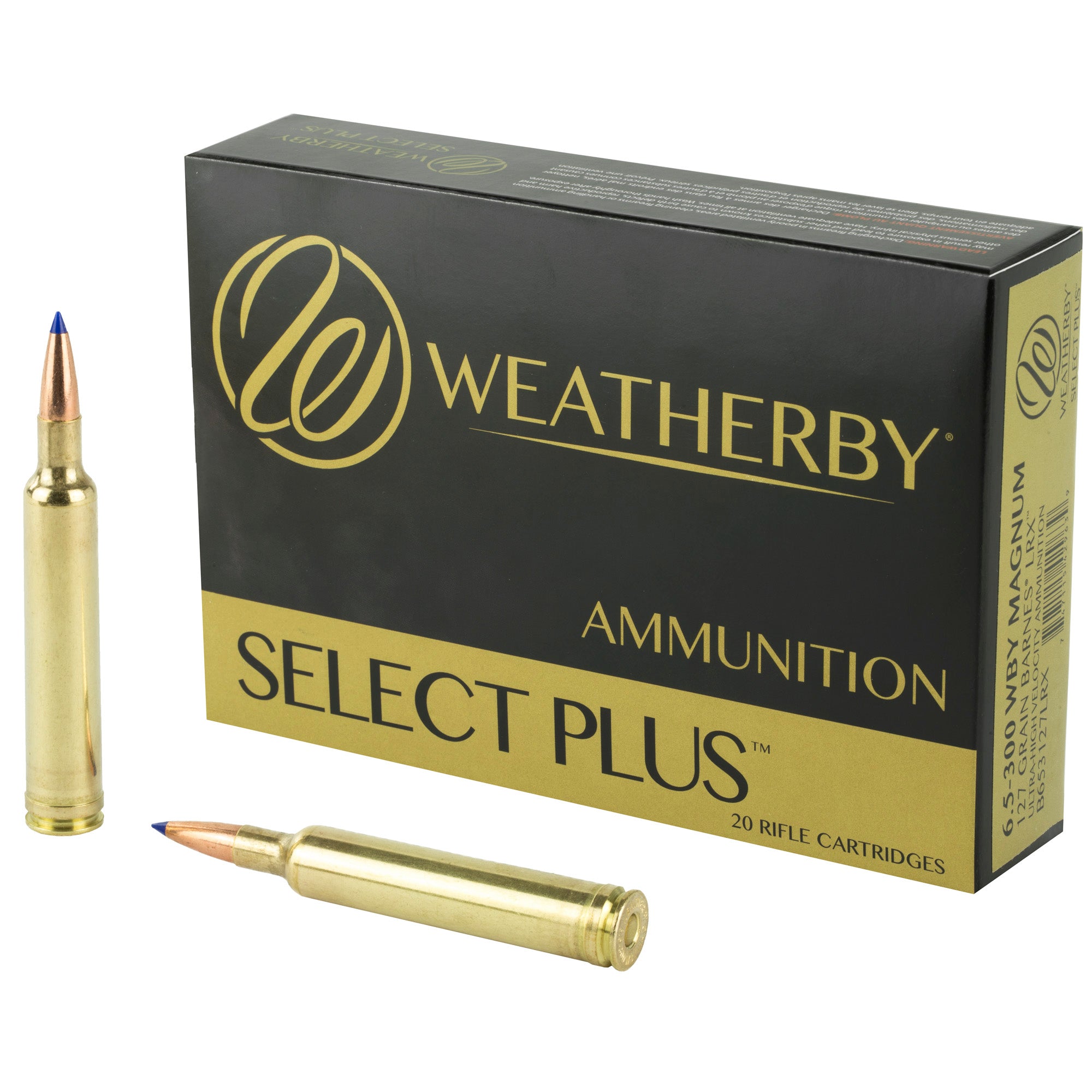 Weatherby Select Plus Barnes LRX Lead Free 127 Grain 6.5-300 Weatherby Mag 3475 fps