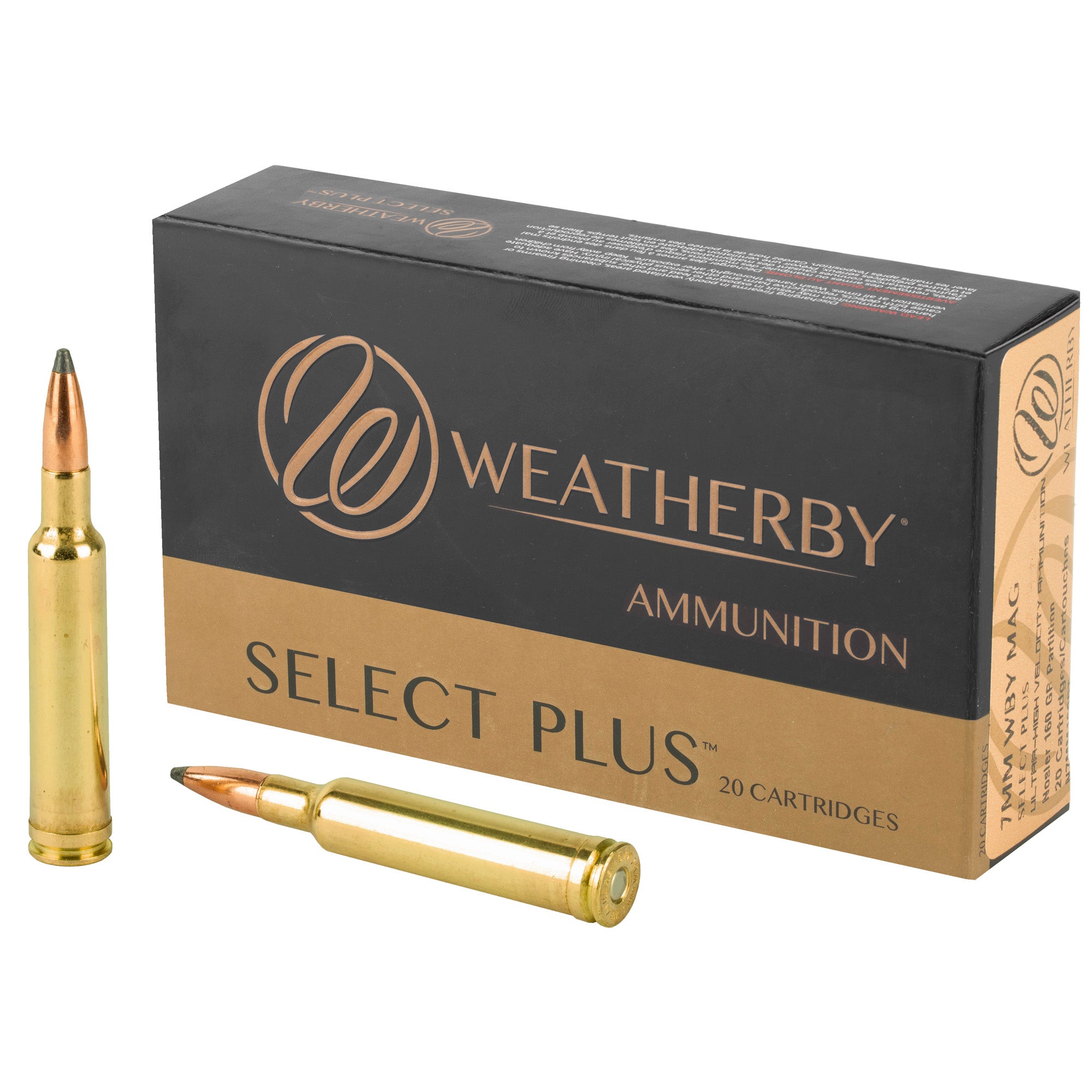Weatherby Select Plus Nosler Spitzer Partition 160 Grain 7mm Weatherby Mag 3200 fps