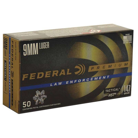 Federal LE 9mm Luger 147 Grain HST Jacketed Hollow Point(JHP)