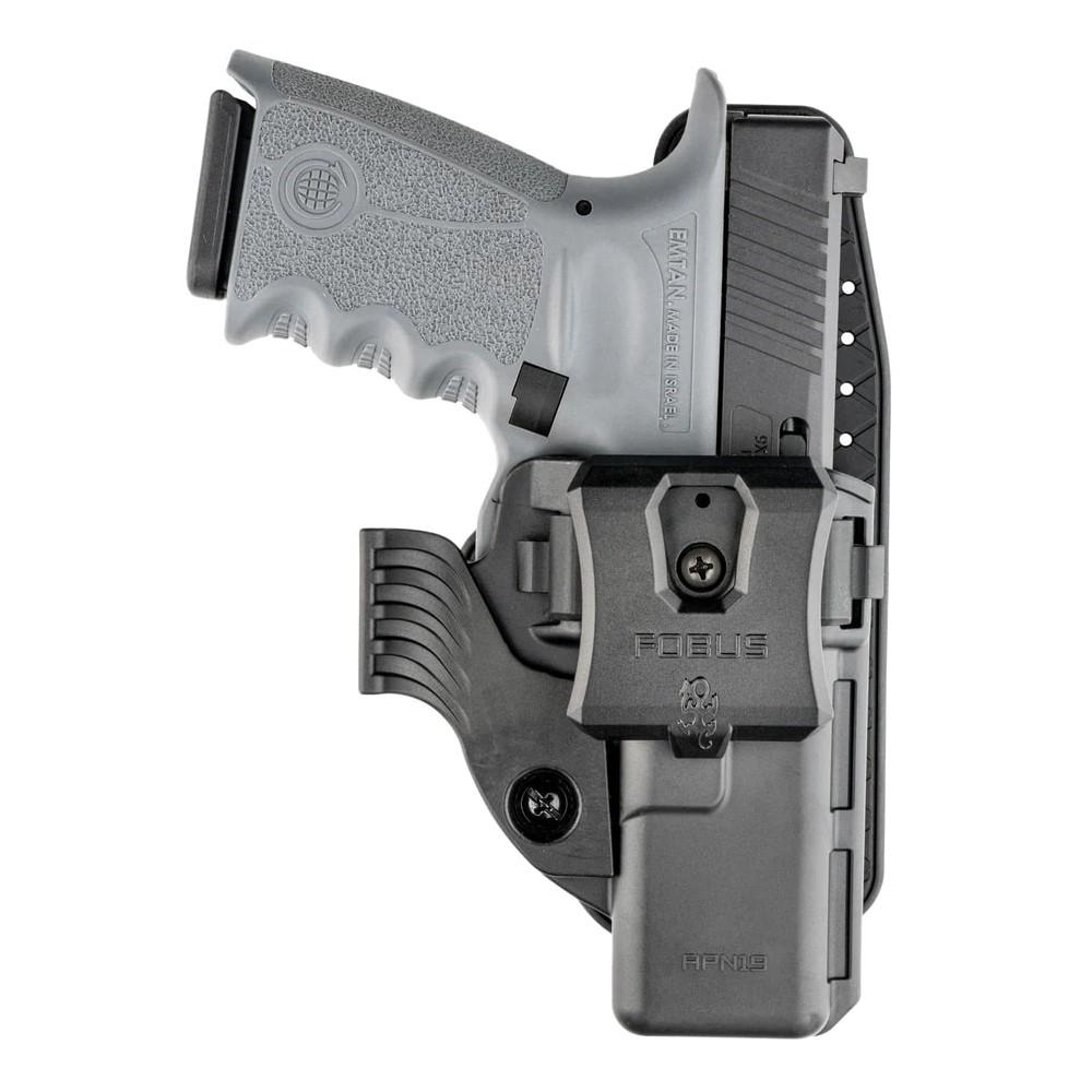Fobus Handgun Holster OWB Paddle IWB Clip with Wing Sweatguard for Glock 19/23/32/45 Ambidextrous Black