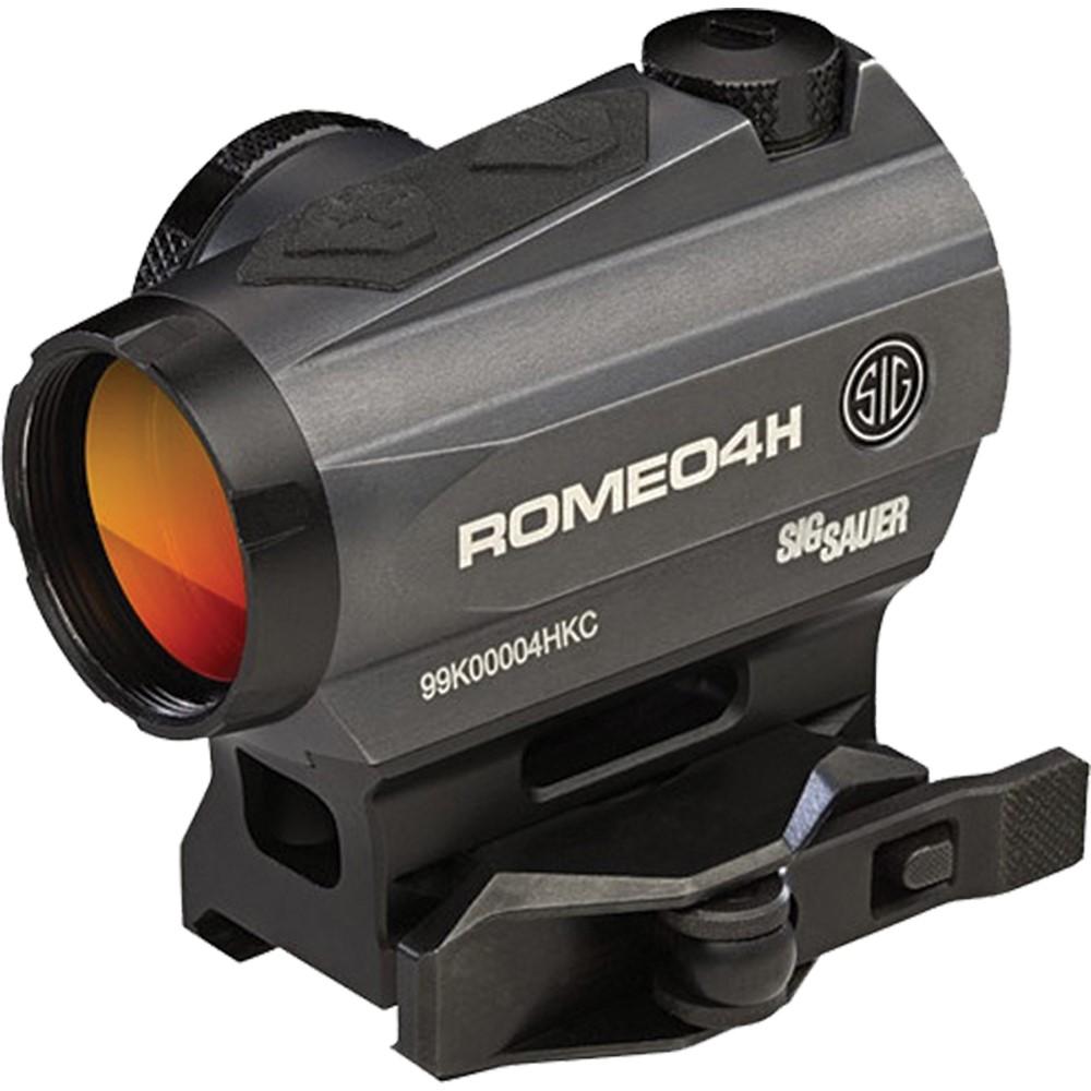 Sig Sauer ROMEO4H Graphite 1x20mm Red Dot Sight Green Horseshoe Dot