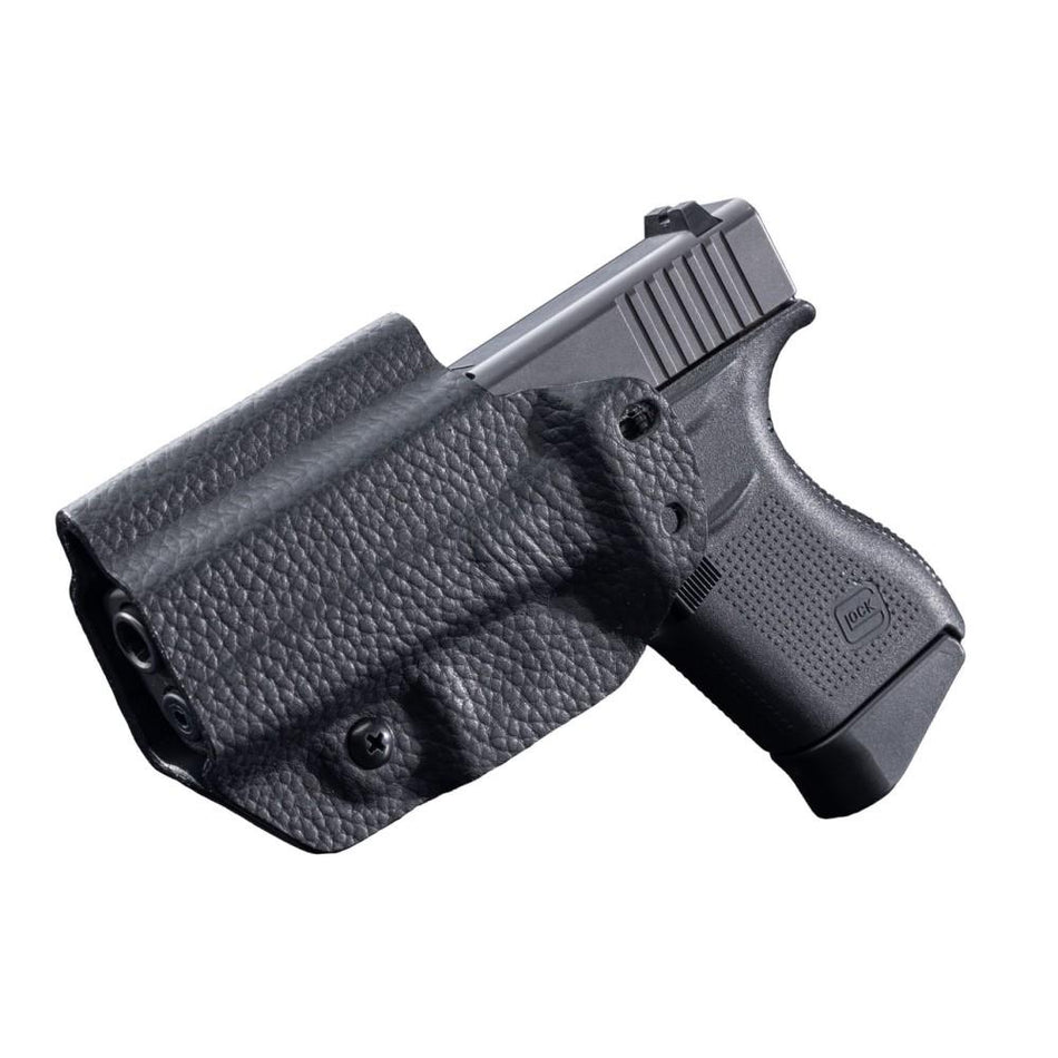 MFT Black Ambidextrous Leather Hybrid IWB/OWB Holster for Glock 43/43X