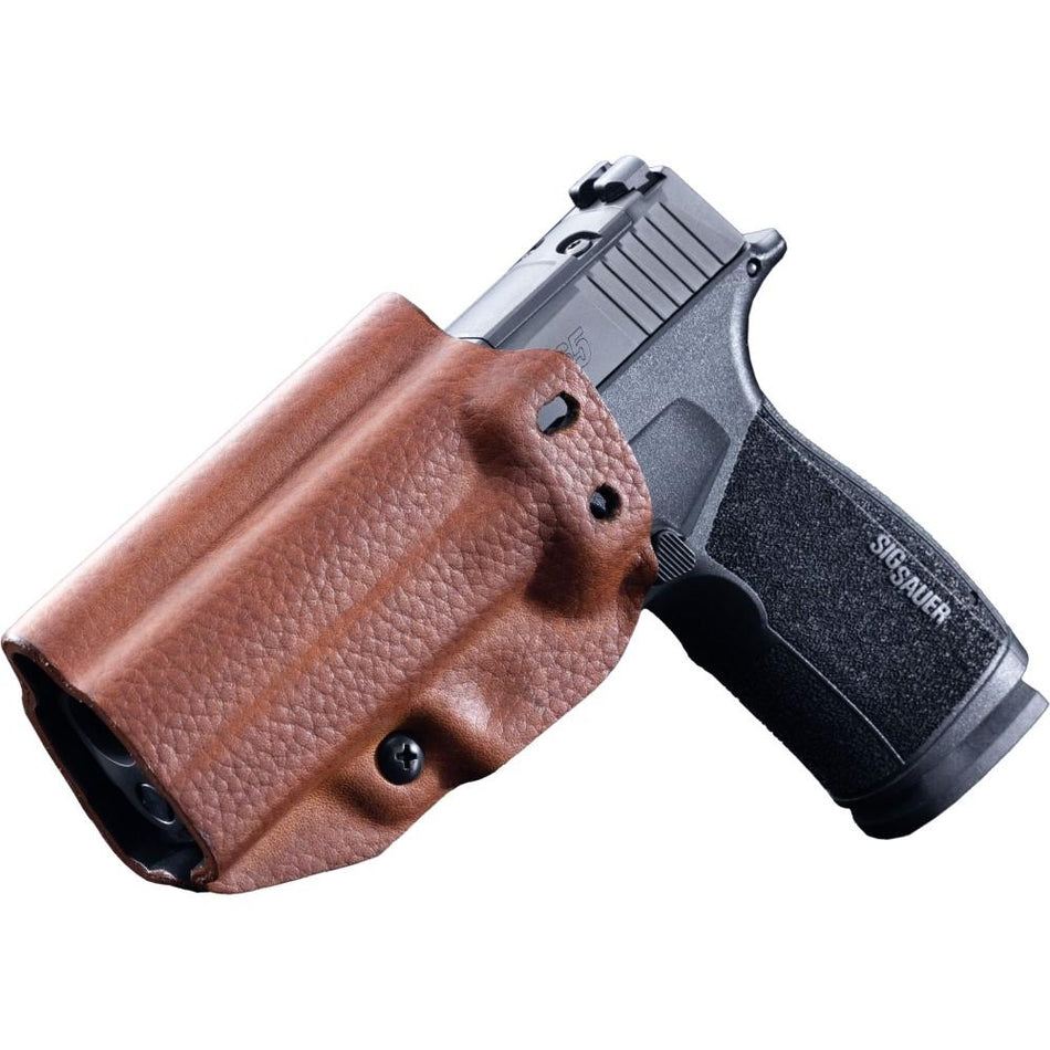 Mission First Tactical Kydex and Leather Hybrid Holster Sig P365-XMacro Brown Ambi