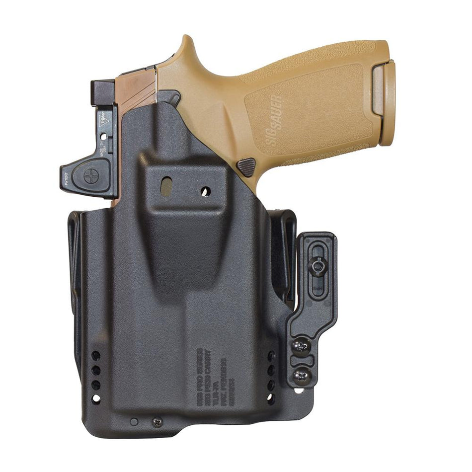 MFT Ambidextrous Pro Holster IWB, Sig P320 X Carry + TLR7, Kydex, Tuckable Belt Clips