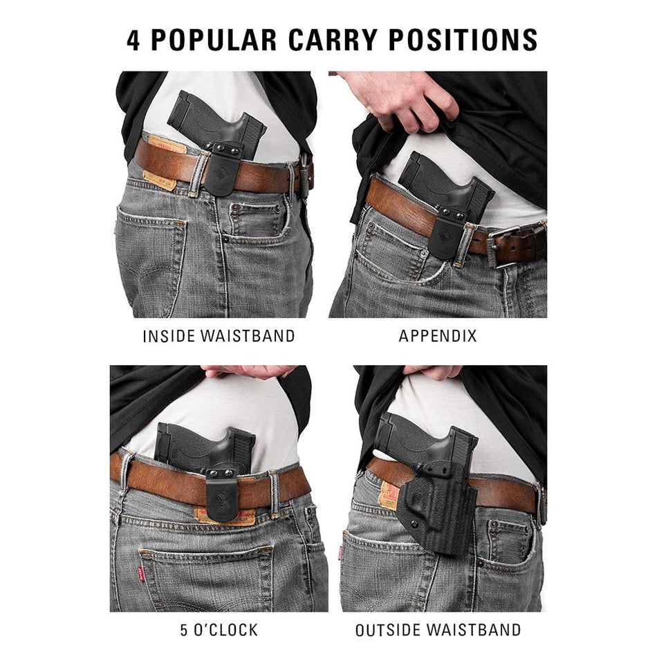 MFT Appendix Inside/Outside Waistband Holster, Ruger RXM, Boltaron, Black, Ambidextrous, Adjustable Cant
