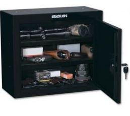 Stack-On Compact Pistol and Ammo Cabinet 15 Inch Black