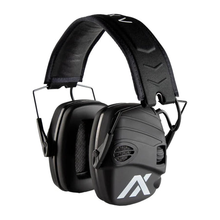 Axil TRACKR Electronic Earmuffs 25dB NRR Black Compact Design