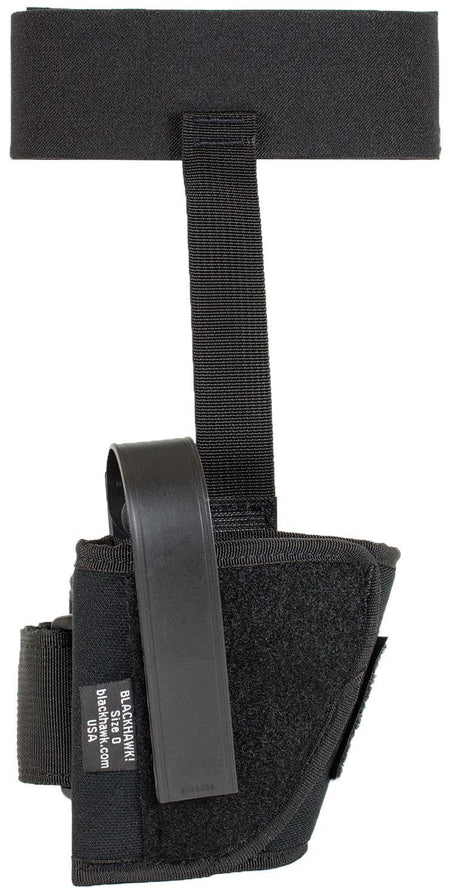Blackhawk Left Hand Black Ankle Holster Small Frame Revolver