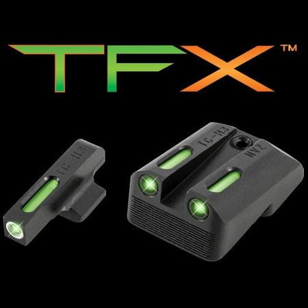 Truglo TFX Night Sights Novak LoMount 1911 3in & 4.25in 9mm/.40S&W White Ring Front