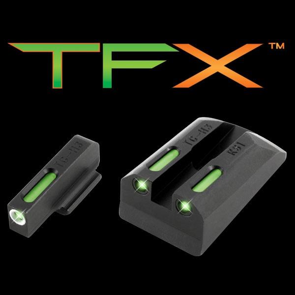 Truglo TFX Green Tritium Fiber-Optic Sights Fits Ruger SR9 SR9C SR40C SR45