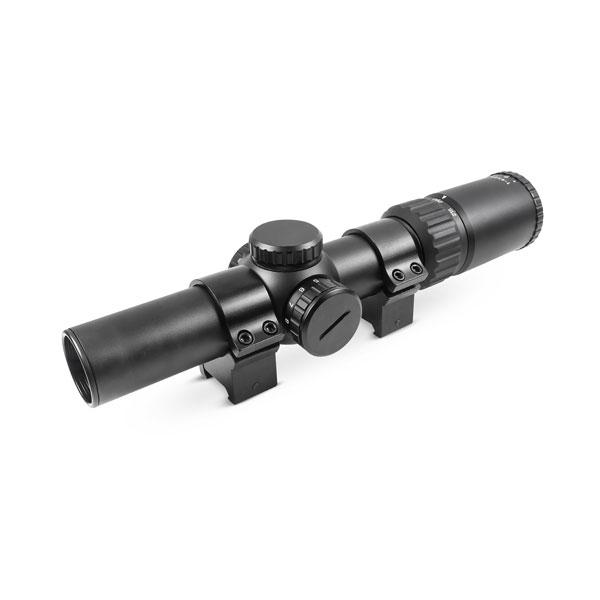 Truglo OPTI-SPEED 1-4x24mm Illuminated BDC Crossbow Scope Black Matte with Weaver Rings