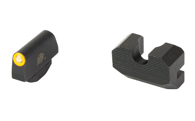 XS Sights Minimalist Series Night Sights SW-M001S-4N for S&W K-Frame, Orange Glow Dot Tritium Front, Serrated Steel Rear
