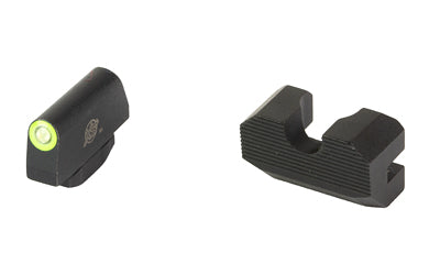 XS Sights Minimalist Series Night Sights SW-M002S-4G for S&W N-Frame, Green Glow Dot Tritium Front, Serrated Steel Rear
