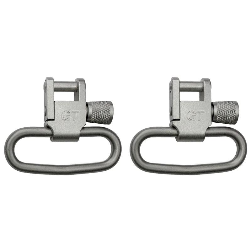 GrovTec Locking Swivel Set 1.25 Inch Silver Finish 2-Count