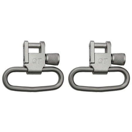 GrovTec Locking Swivel Set 1.25 Inch Silver Finish 2-Count