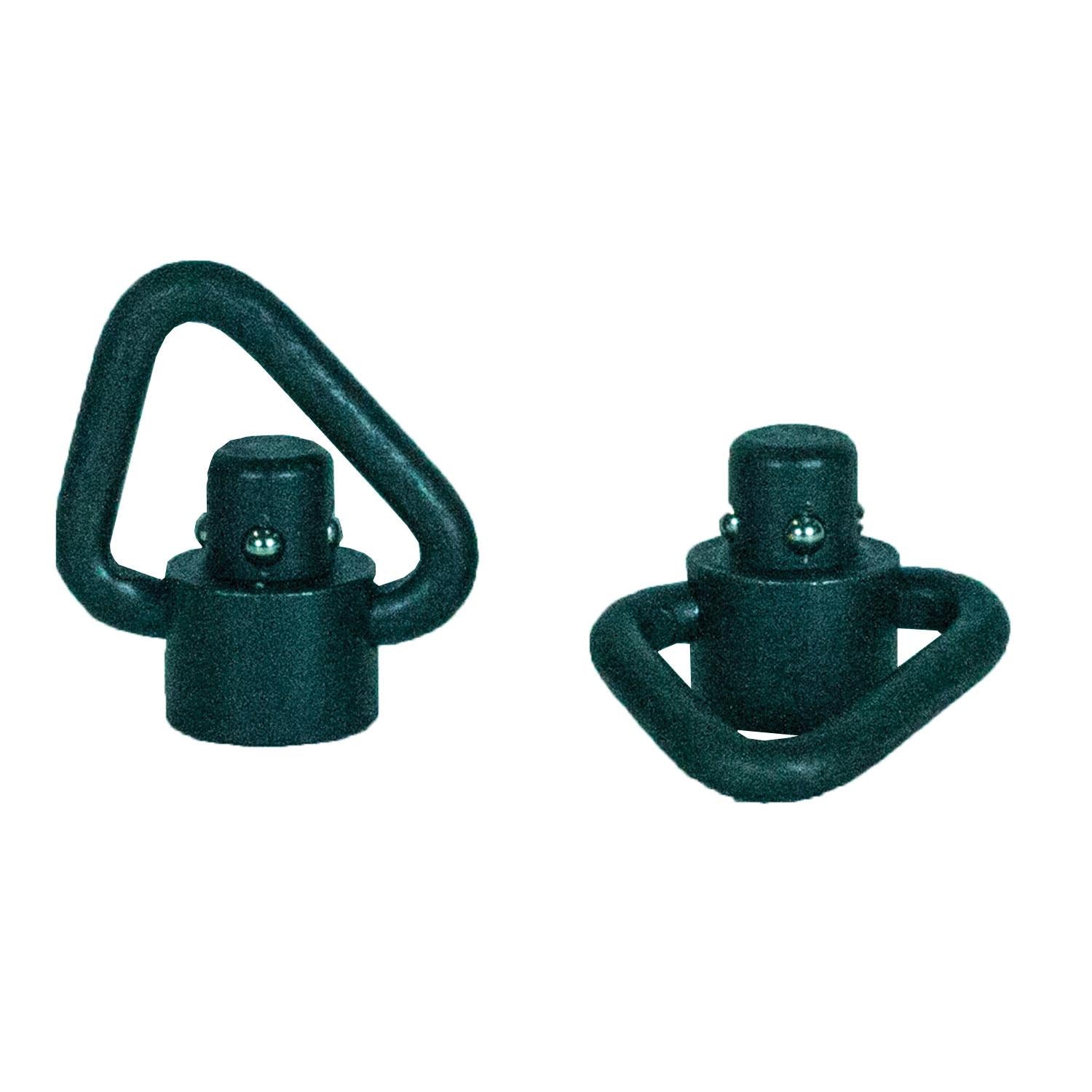 Grovtec Black Angled Loop Heavy Duty Recessed Plunger Push Button Sling Swivels